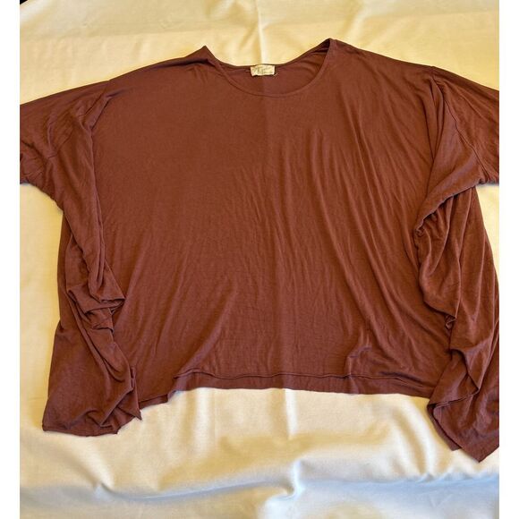 Tops - Before You‎ Maroon Grace Blouse Top 100% Cotton Lagenlook Women's Size Medium